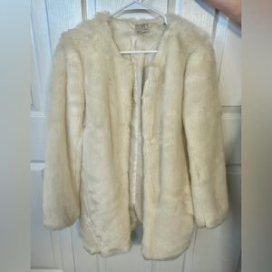 Vintage Faux Fur Coat- White